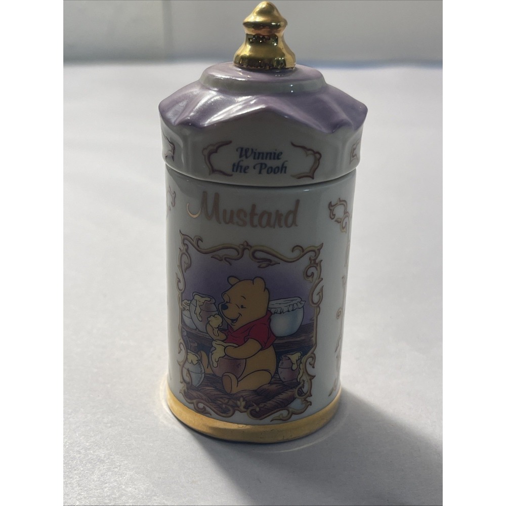 Disney Spice Jar Collection Winnie the Pooh Mustard Jar 1995 Lenox Porcelain - Picture 16 of 16